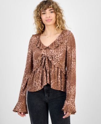 Self Esteem - Juniors' Ruffled Babydoll Top