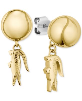 Lacoste - Bead & Crocodile Drop Earrings