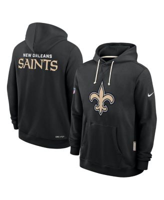 Nike - Men's Black New Orleans Saints Sideline Initial Home Performance Pullover Hoodie