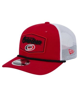 New Era - Men's Red/White Carolina Hurricanes Team Patch Basic 9SEVENTY Adjustable Trucker Hat