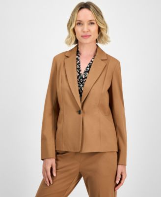 Kasper - Compression One-Button Long-Sleeve Jacket, Regular & Petite