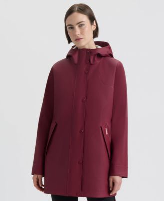 Hunter - Women's Hooded Rubberized Waterproof Rain Coat