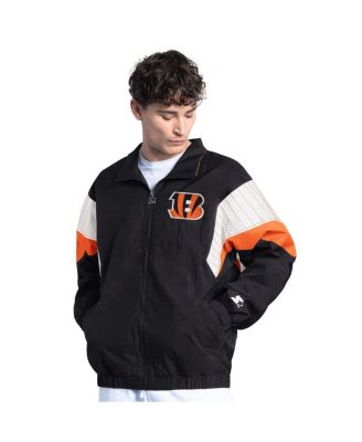 Starter - Men's Black Cincinnati Bengals Yard Line Full-Zip Jacket