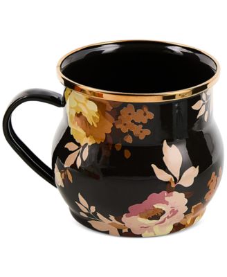 MacKenzie-Childs - Wild Rose Brown Enameled Mug