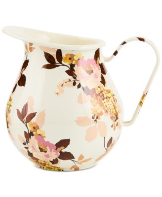 MacKenzie-Childs - Wild Rose White Enameled 3-Qt. Pitcher