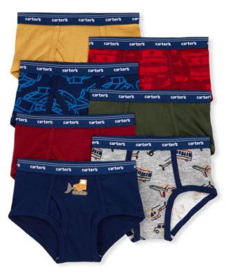 Carter's - Little and Big Boys 7-Pack Construction-Themed Boxer Briefs