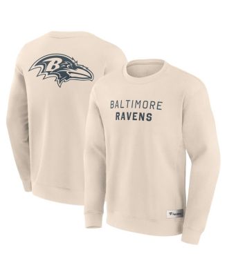 Fanatics - Men's Cream Baltimore Ravens Elements Future Ground Lettering Pullover Sweatshirt