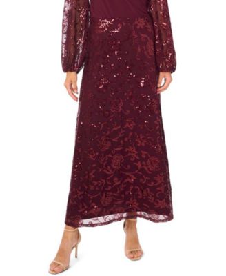 MSK - Women's Sequin Embellished Maxi Skirt