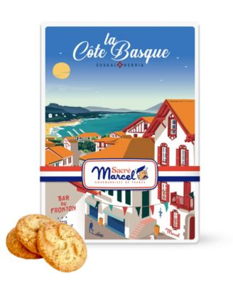 Sacre Marcel - La C&ocirc;te Basque Tin with Crunchy Hazelnut Biscuits, 3.5oz