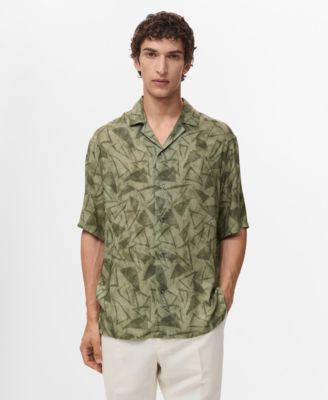 MANGO - Men's Printed Bowling Shirt