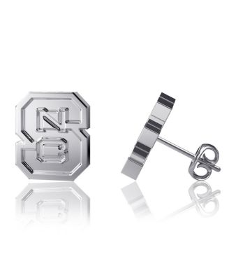 Dayna Designs - NC State Wolfpack Team Logo Silver Post Earrings