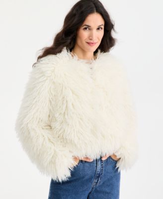 On 34th - Women's Solid Faux-Fur Completer Jacket