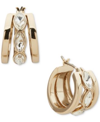 DKNY - Marquise Gold-Tone Split Hoop Earrings