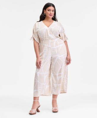 I.N.C. International Concepts - Plus Size Printed Pull-On Crop Pants