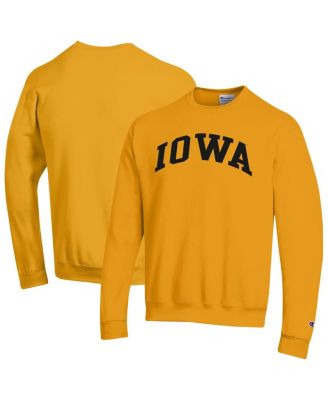 Champion - Men's Gold Iowa Hawkeyes Basic Arch Fleece Pullover Sweatshirt