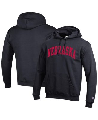 Champion - Men's Black Nebraska Huskers Basic Arch Fleece Pullover Hoodie