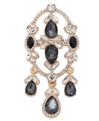 Givenchy - Jet Gold-Tone Deco Boxed Pin