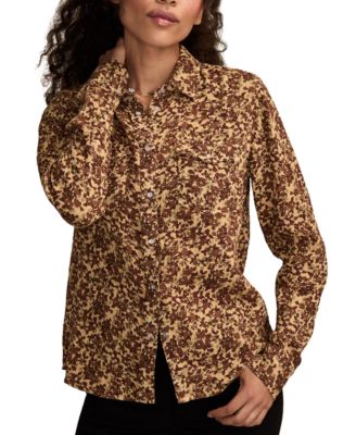 Lucky Brand - Women's Printed Western Button Down Top