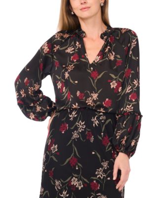 Sam & Jess - Women's Tie Hem Floral Top