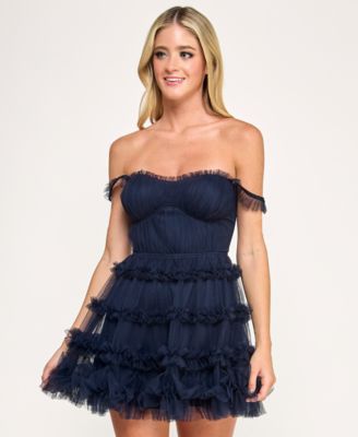 SENI & CADE - Juniors' Strapless Mini Dress