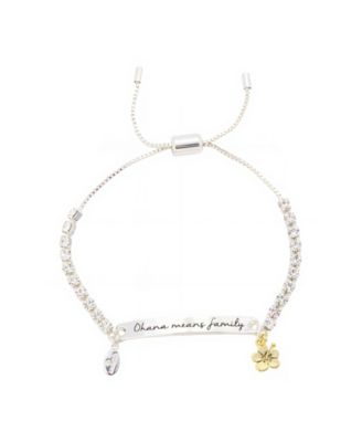 Lilo and Stitch "Ohana" Crystal Adjustable Bolo Bracelet image