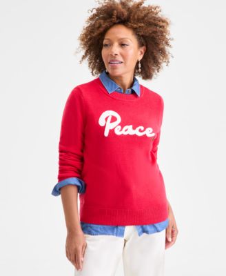 Style & Co - Petite Whimsy Long Sleeve Pull-On Sweater