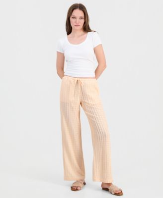 Indigo Rein - Juniors' Textured Drawstring Pants