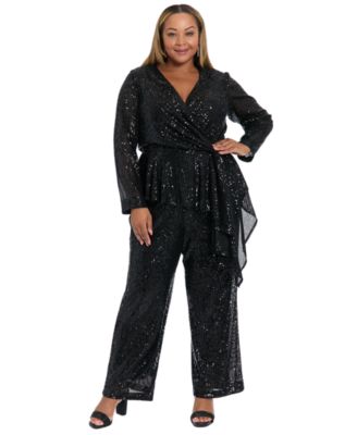 Muse - Plus Size Sequin Long-Sleeve Top