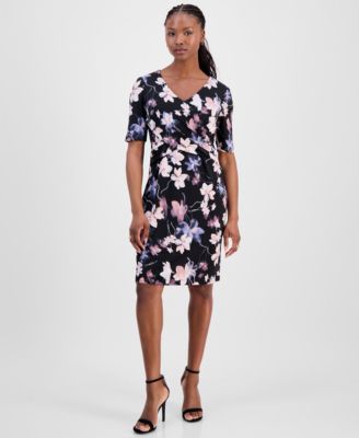 Connected - Petite Half-Sleeve Sheath Dress