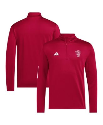 adidas - Men's Red NC State Wolfpack Strategy Half-Zip Golf Jacket