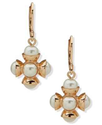 Anne Klein - Imitation Pearl Drop Earrings
