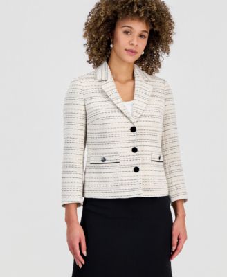 Kasper - Women's Striped Tweed Tailored Jacket