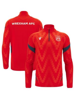 Macron - Men's Red Wrexham Training Quarter-Zip Pullover