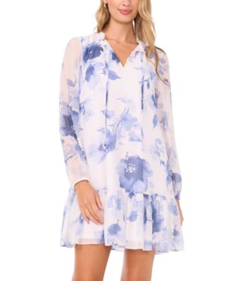 Sam & Jess - Women's Long-Sleeve Ruffle Dress