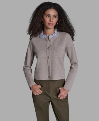 BCBG - Women's Crewneck Button-Front Sweater