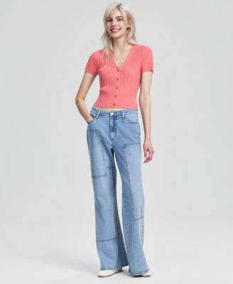 And Now This - Women's Patchwork Flare-Leg Jeans