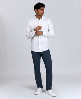 Kenneth Cole - Men's Slim-Fit Performance Stretch Printed Button-Down Shirt