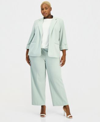 Anne Klein Essentials - Plus Size High Rise Pull-On Pants
