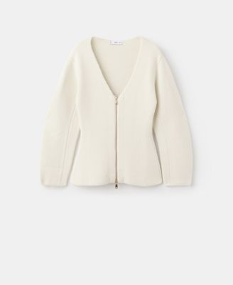 MANGO - Women's Knitted Zip Jacket