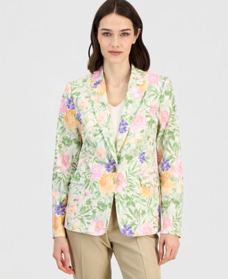 Tahari ASL - Women's Printed Single-Button Blazer
