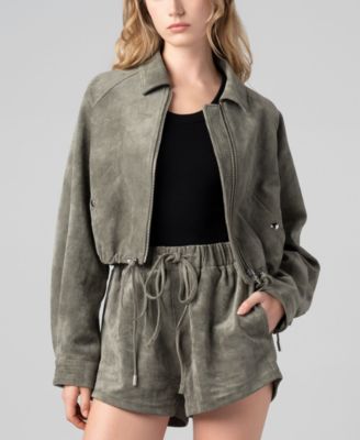 BLANK NYC - Women's Front Zip Collared Jacket