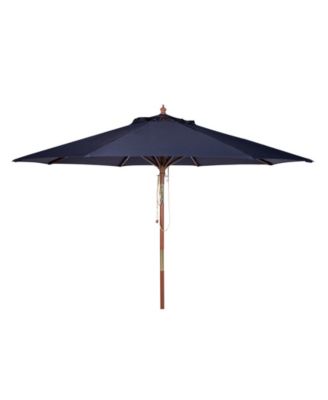 Safavieh - Cannes 9' Wooden Umbrella, Quick Ship