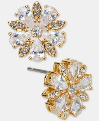 Marchesa - Cubic Zirconia Flower Stud Earrings
