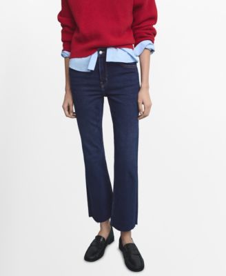 MANGO - Women's Sienna Flared Cropped Jeans