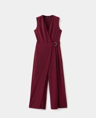 MANGO - Women's Belt Wrap Jumpsuit