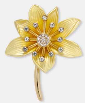 Anne Klein - Crystal Flower Pin