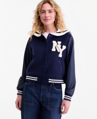 On 34th - Women's Sailor-Collar Varsity Jacket