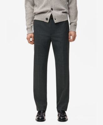 MANGO - Men's Regular-Fit Pleated Pants