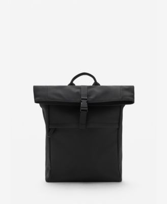 MANGO - Men's Flap Closure Rubberized Backpack