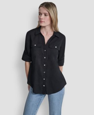 DKNY - Women's Collared Neck Shirt
